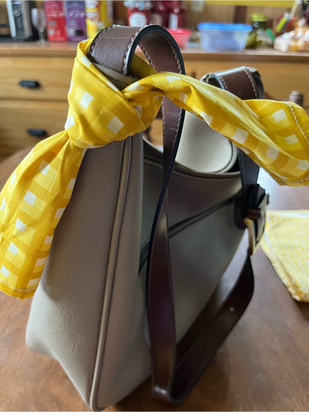 Bright Yellow Geometric Print Scarf Wrap